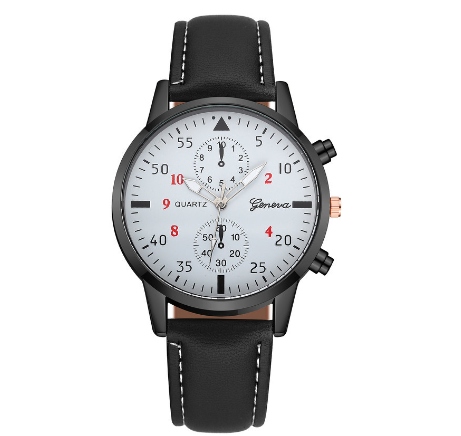 Men Geneva Watch Casual Leather Strap Man Analog Quartz Wristwatch 05
