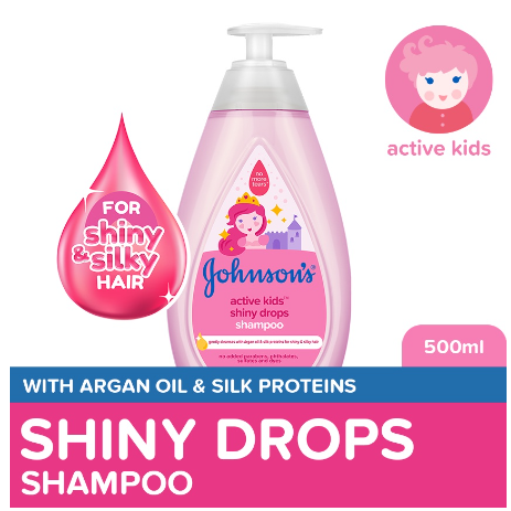 Johnson's Active Kids Shiny Drops Baby Shampoo 500ml - Shampoo for Kids, For Kids Bath