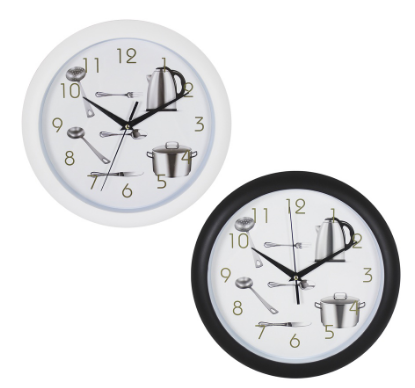 At Home Just Pan Nordic Wall Clock 11“ Inches Easy Read Analog Home, Office, Bedroom