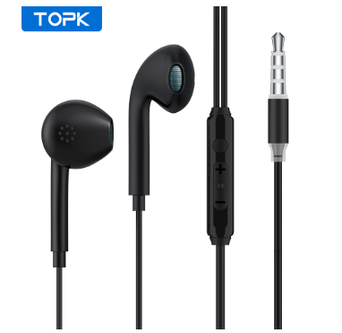 TOPK F20 Earphone In-Ear with Microphone 3.5mm Jack Universal for mobile phone