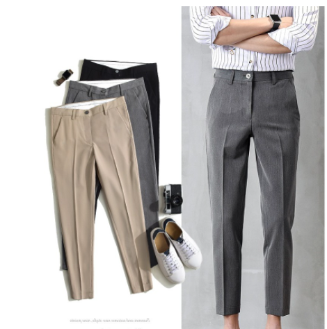 Trouser Pants For Men Above Ankle Korean Fashion Slacks 5 Colors Size 28 to 36