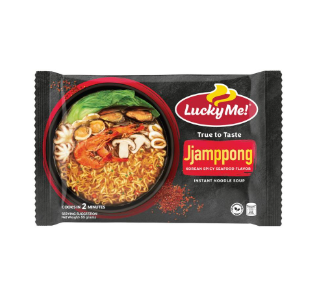 Lucky Me! Instant Noodle Soup Jjamppong Authentic Korean Spicy Seafood 55g