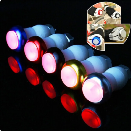1 Pair Safety Cycling Bike Turn Signal Handle Bar End Plug LED Red Light Lamp Magnetic Handle Light XR-Hot
