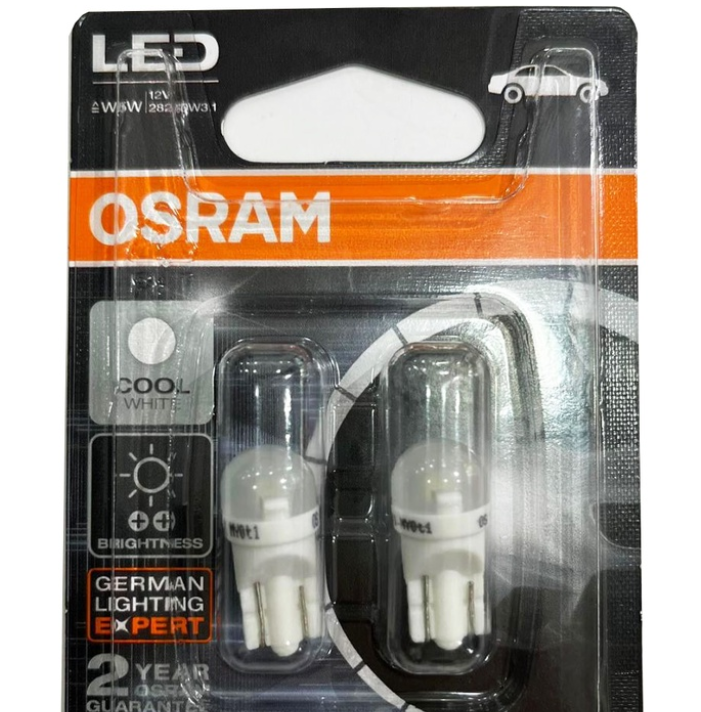 Osram LED Park Light - 12V / 1W - Cool White for Motorcycle and Cars