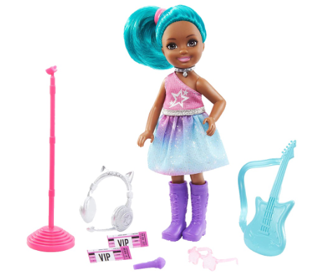 Barbie Career Chelsea Rockstar Blue Hair Playset