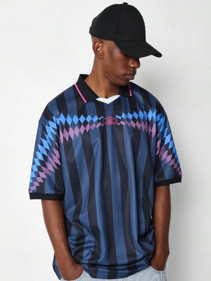 SUMWON Football Tee With Front & Back Graphic Print College Ready