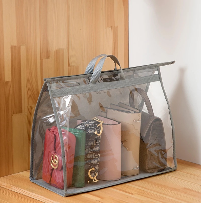 Transparent Bag Storage Dust Bag Organizer Zipper Handbag Protector Hanging Bag Pouch Waterproof