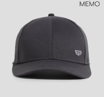 Memo Twill Baseball Cap For Men (Dark Gray/Tan/Taupe)