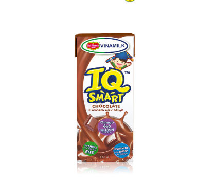Del Monte Vinamilk Iq  Smart  Chocolate Flavored Milk Drink with Omega 3 & 6 - 180ml