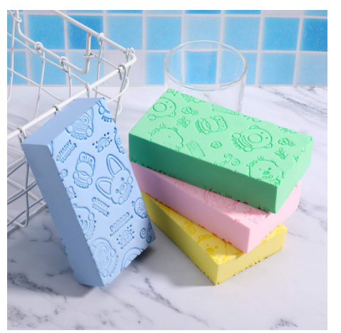 Baby Bath Sponge Loofah Cotton Scrub Body Bath Brushes Cleaning Scrub