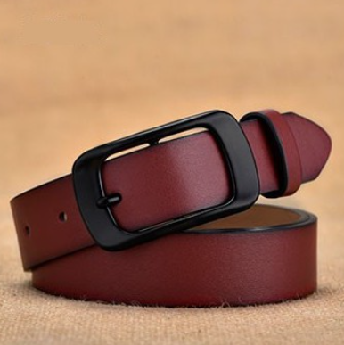 Women's belt Classic Casual Black Needle Buckle Leather Belt For Women