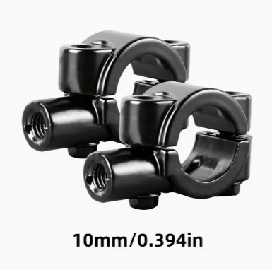 2pcs Motorcycle Handlebar Mirror Mount Holder Clamp Adaptor 10mm 8mm Thread Mirror Thread Motorcycle Handle Bar For Motorcycles ATV Scooter Bike