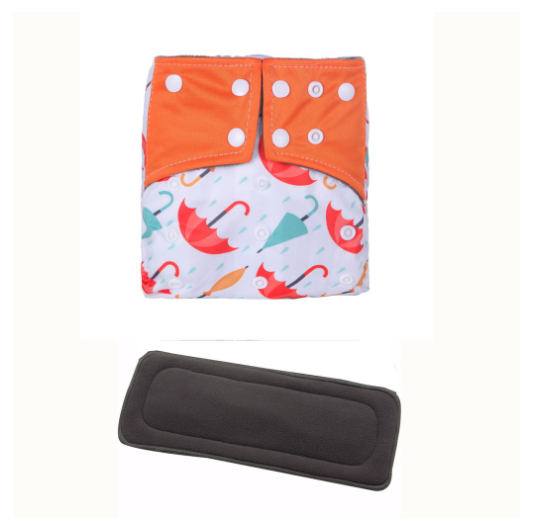 Cloth Diaper 1 Set With Bamboo Charcoal Inserts In Stocks D9