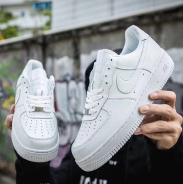 2021 Nike AF1 White and White/Black Men's and Women's 36-45