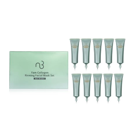 Natural Beauty  Yam Collagen Firming Facial Mask Set - Anti-Wrinkle 10 Applications