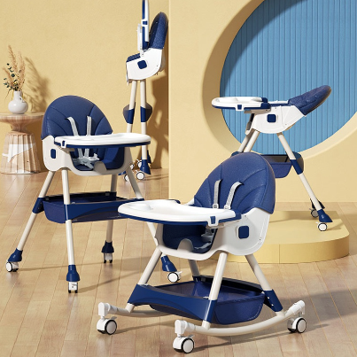 Highchair for Baby with Adjustable Tray Detachable Legs Baby High Chair Feeding Foldable Highchair