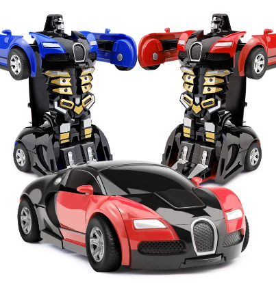 Children's Toy Car One-click Impact Deformation Car Robot Autobot Inertia Toy Boy Educational Toy