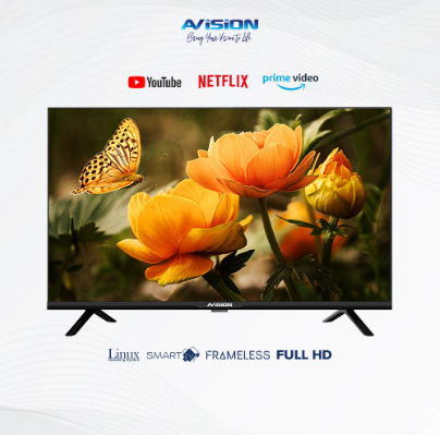 Avision 43 Inch Frameless Smart Digital FHD LED TV w/ Built-in Netflix, Youtube & Screencast 43FL80C