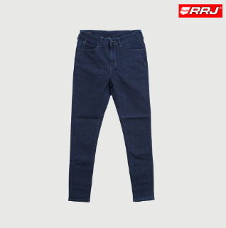 RRJ Ladies Basic Denim Hi Waist Pants Super Skinny Fitting Trendy Fashion 145001-U Dark Shade