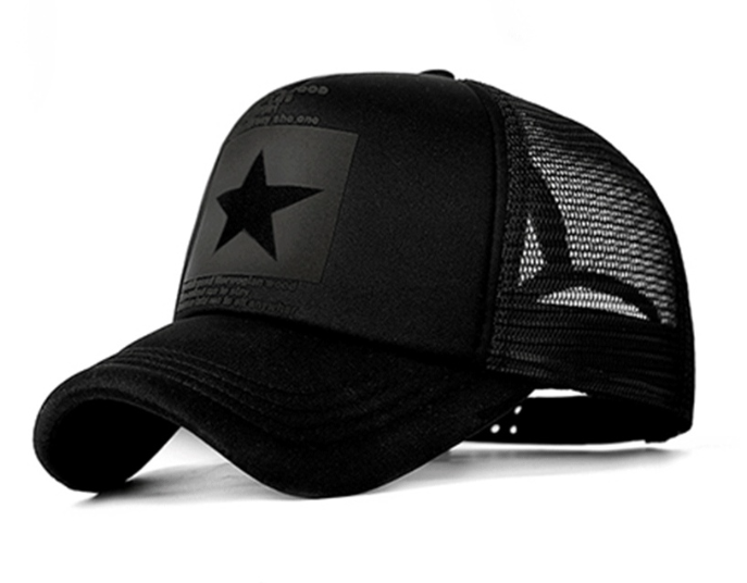 Summer Fashion Mesh Breathable UV Protection Printing Pentagram Baseball Cap Space Cotton Adjustable Outdoor Sports Men