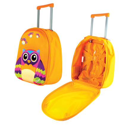 Oops Easy-Trolley! Owl - Waterproof Soft 3D Trolley Bag for Kids - Unisex