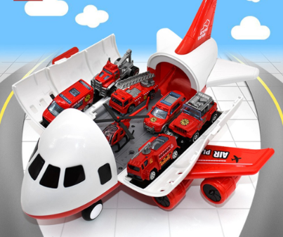 Oversized Airplane Children Toy Alloy Truck Set Airplane Transportation Tool Model Car Value Gift
