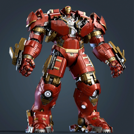 Avengers Iron Man Hulk Movable With Led Light Figure Model Hulkbuster Action Gifts Kids Toys