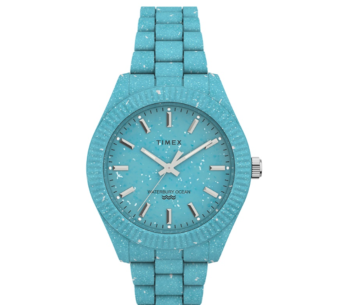 Timex Waterbury Ocean Blue Resin Analog Quartz Watch For Women TW2V33200 STYLE