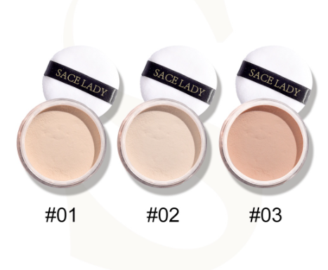SACE LADY Face Powder Matte Finish Oil-Control Long-lasting Smooth 3 Colors Loose Setting Powder