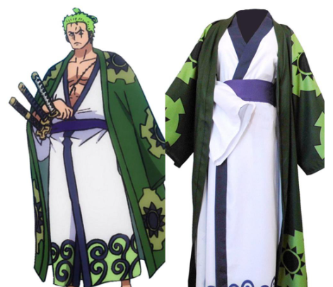 Roronoa Zoro Cosplay Costume Kimono Robe Full Suit