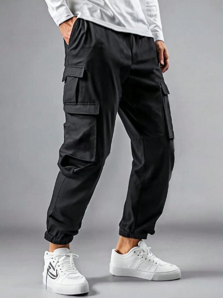 Manfinity Homme Men's Drawstring Cuffed Cargo Pants