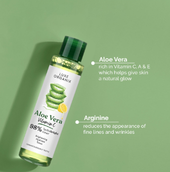 LUXE ORGANIX 98% Aloe Vera Vitamin C Hydrabright Toner 150ML