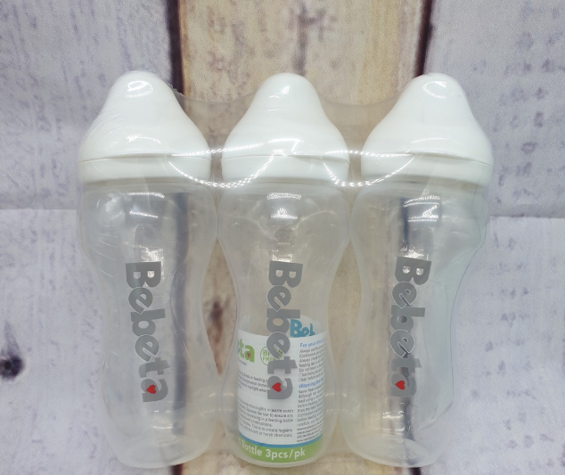 Bebeta 9oz Regular Bottle White Cap 3 pcs. or 1 pc.