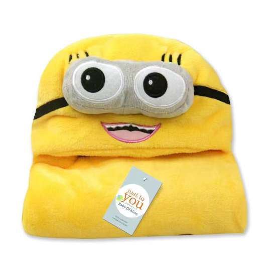 Ready Stock Hooded Baby Blanket Swaddle Bath Robe Towel Flannel Kids Newborn SB11