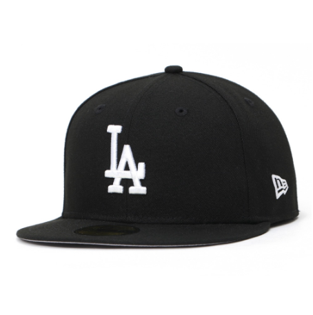 Los Angeles Dodgers MLB Basic White on Black 59FIFTY Cap