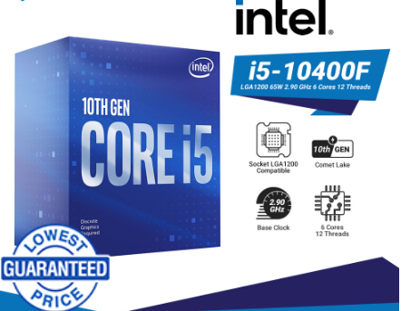 Intel Core i5-10400F 6-Core 2.9 GHz LGA1200 65W