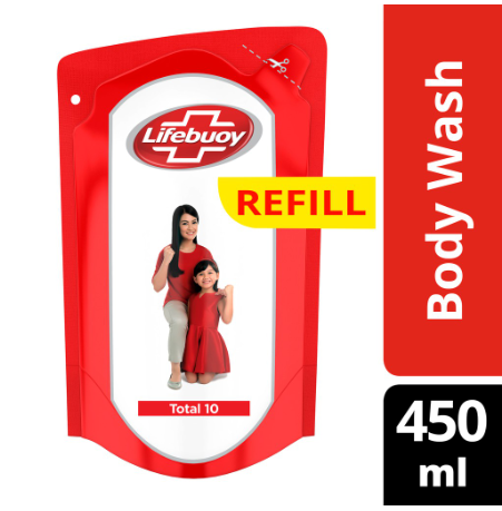 Lifebuoy Antibacterial Bodywash Refill Total 10 450ML