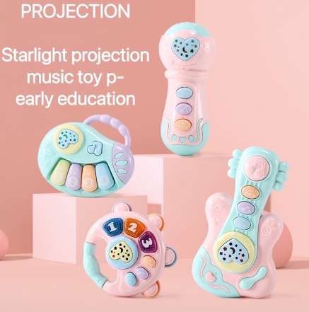 Baby Toddler Musical Toys Newborn Educational Early Learning Music Rattle Electric Baby Toys