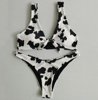 Women Cow Print Bikini Set Push-Up Brazilian Swimwear Beachwear Swimsuit