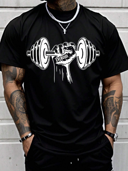 Men Graphic Print Tee For Summer