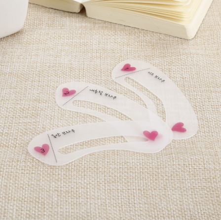 BEAUTY GLAZED 3pcs Korean DIY Eyebrow Shaping Stencils Grooming Kit