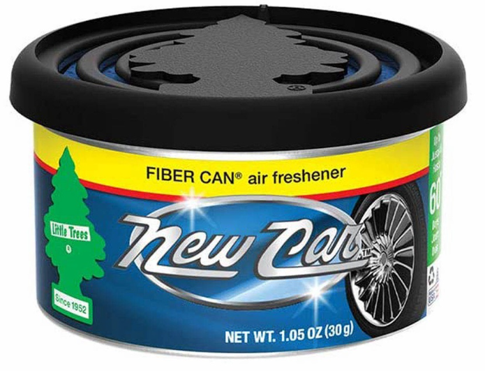 Little Trees Fiber Can Air Freshener 30g (New Car) Provides a Long-Lasting Scent for Auto