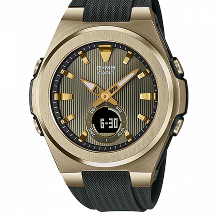 Casio Baby-g MSG-C150G-3A Digital Analog Rubber Strap Watch For Women