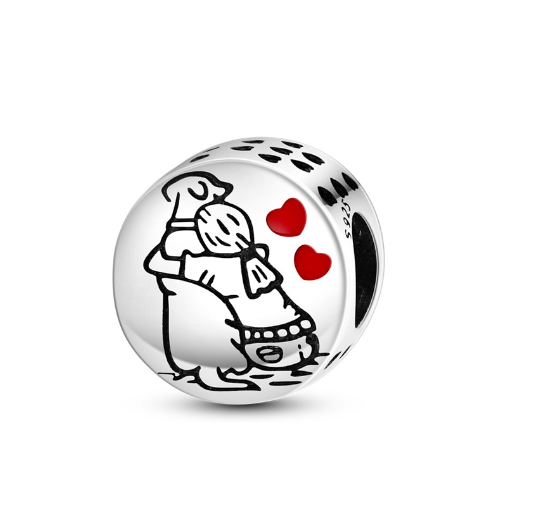 25 Sterling Silver Dog Bone Charm Suitable For Pandora Bracelet DIY 0040