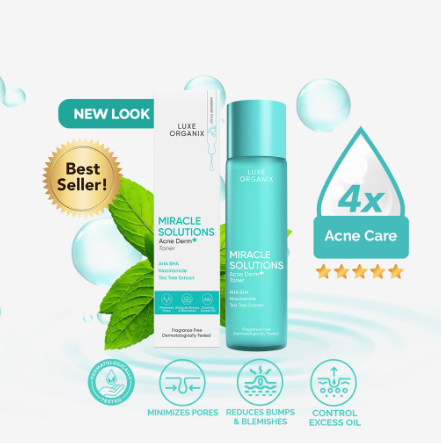 Luxe Organix Miracle AHA BHA Pore Toner 150ml