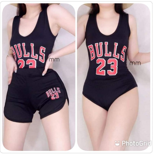 ERIN SWIMSUIT AND SHORT / HIGH QUALITY RUBBERIZED VINYL PRINT / FIT UP TO SEMI-LARGE