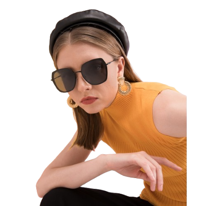 Cyxus Fashion Hip-hop Small Cat Eye Sunglasses for Women/Men Beach Polarized Glasses with Retro Style Anti Glare Mirrored Lens UV400