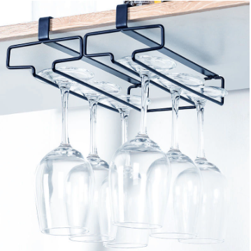 Hanging Iron Wine Glass Gablet Inverted Drying Holder Wall Mount Storage Shelf Rack Organizer IP