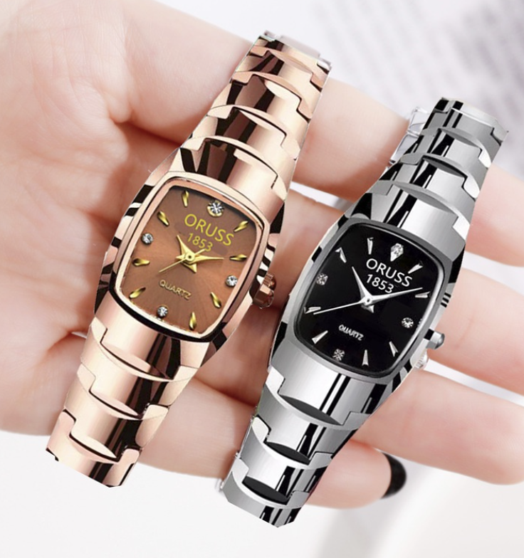 Oruss Automatic Quartz Tungsten Steel Women's Watch Colorfast Waterproof