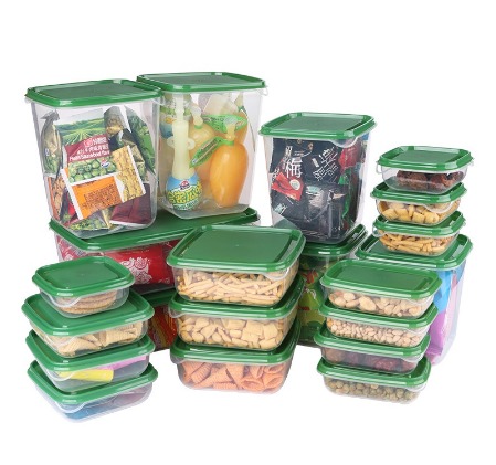 17-In-1 Food Container Set Kitchen Microwave-Safe Plastic Stackable Food Storage Jar With Lids